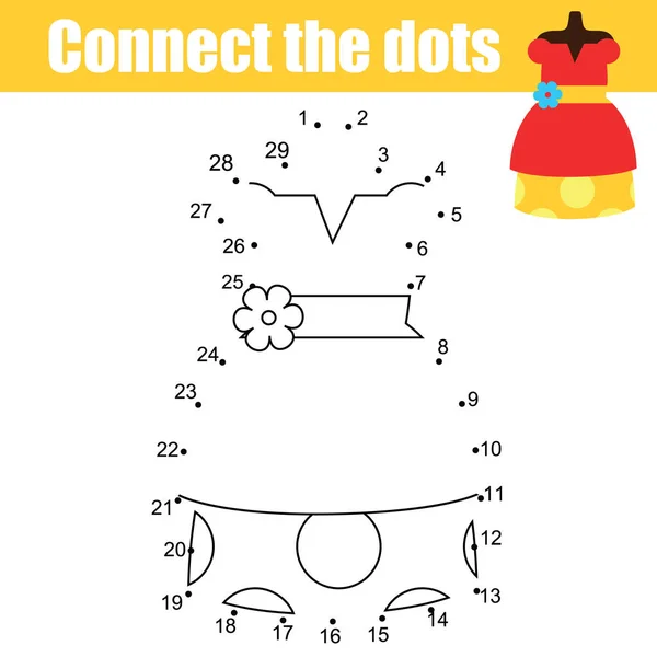 Verbinden Die Punkte Kinder Pädagogische Zeichenspiel Punkt Für Punkt Durch — Stockvektor