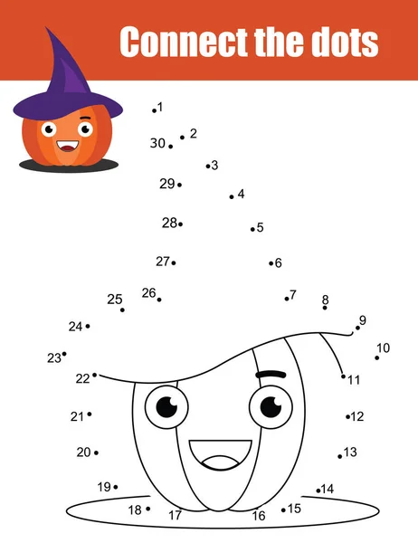 Verbinden Die Punkte Kinder Pädagogische Zeichenspiel Punkt Für Punkt Durch — Stockvektor