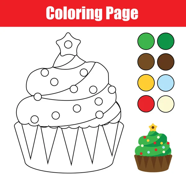 Vetores de Página De Cupcake Para Colorir Planilha Vector Educacional  Colorida Por Amostra Jogo De Pintura e mais imagens de Aprender - iStock