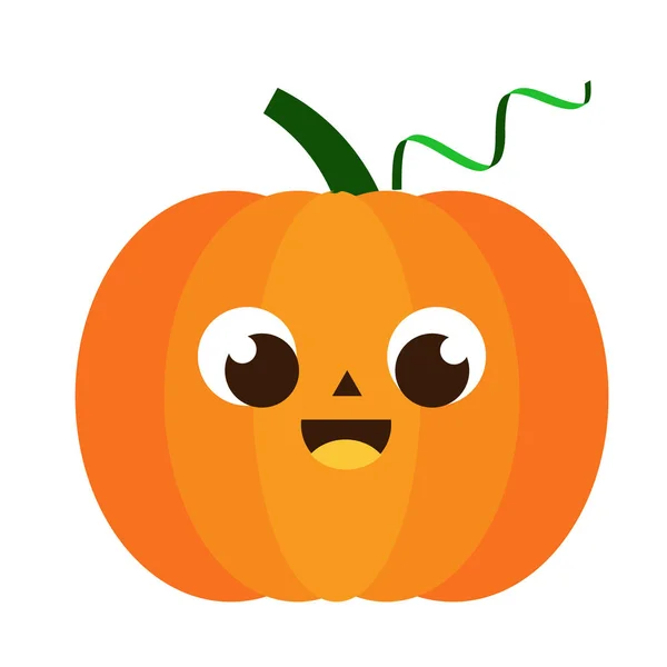 Pumpa Seriefigur Skrattar Gärna Pumpa För Halloween Och Höst Design — Stock vektor