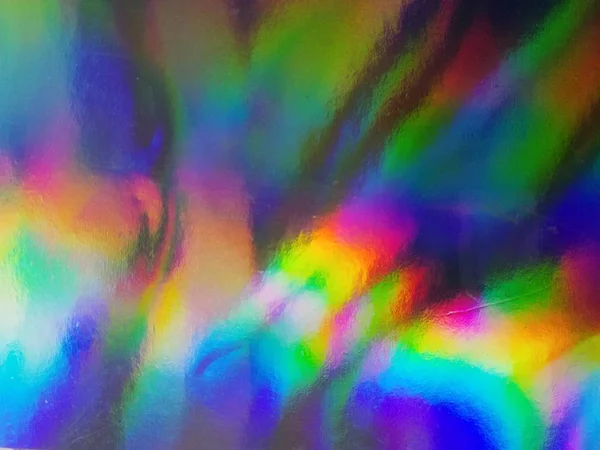 Textura Lámina Olográfica Fondo Mágico Arco Iris Brillante Para Diseño — Foto de Stock