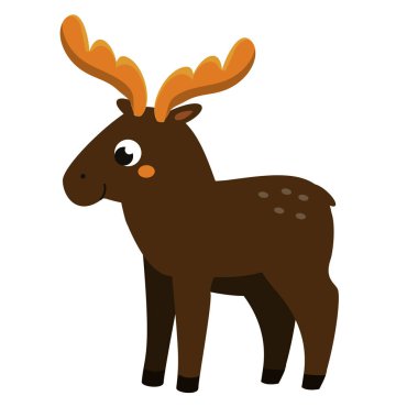 Şirin porsuk. Çizgi film mus. beyaz izole orman hayvan.