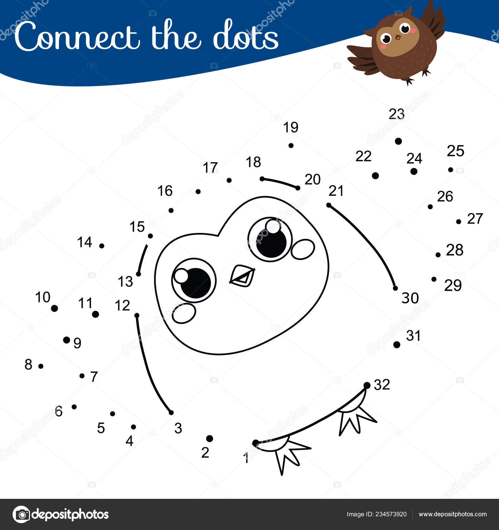 Conecte Pontos Por Números Para Desenhar Animal Ponto Ponto Educação imagem  vetorial de KidLand© 542951202