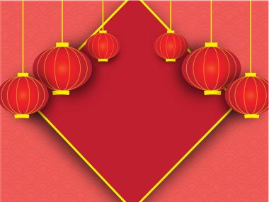 Kırmızı fenerler ile Çin arka plan