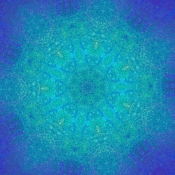 Caleidoscopio de fondo. Mandala azul abstracto. illust para la meditación, trance, hipnosis . — Foto de Stock