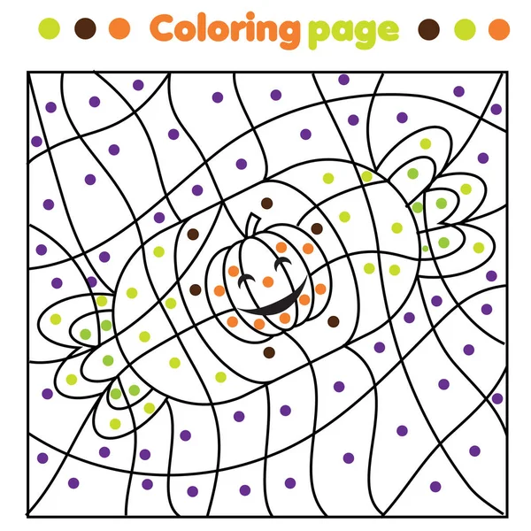 Halloween Candy Coloring Page Color Dots Printable Activity Children Educational — Stock Vector