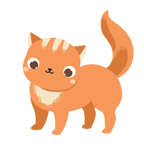 Cartoon Cat Cute Pet Animal Character Vector Clip Art — Stock Vector