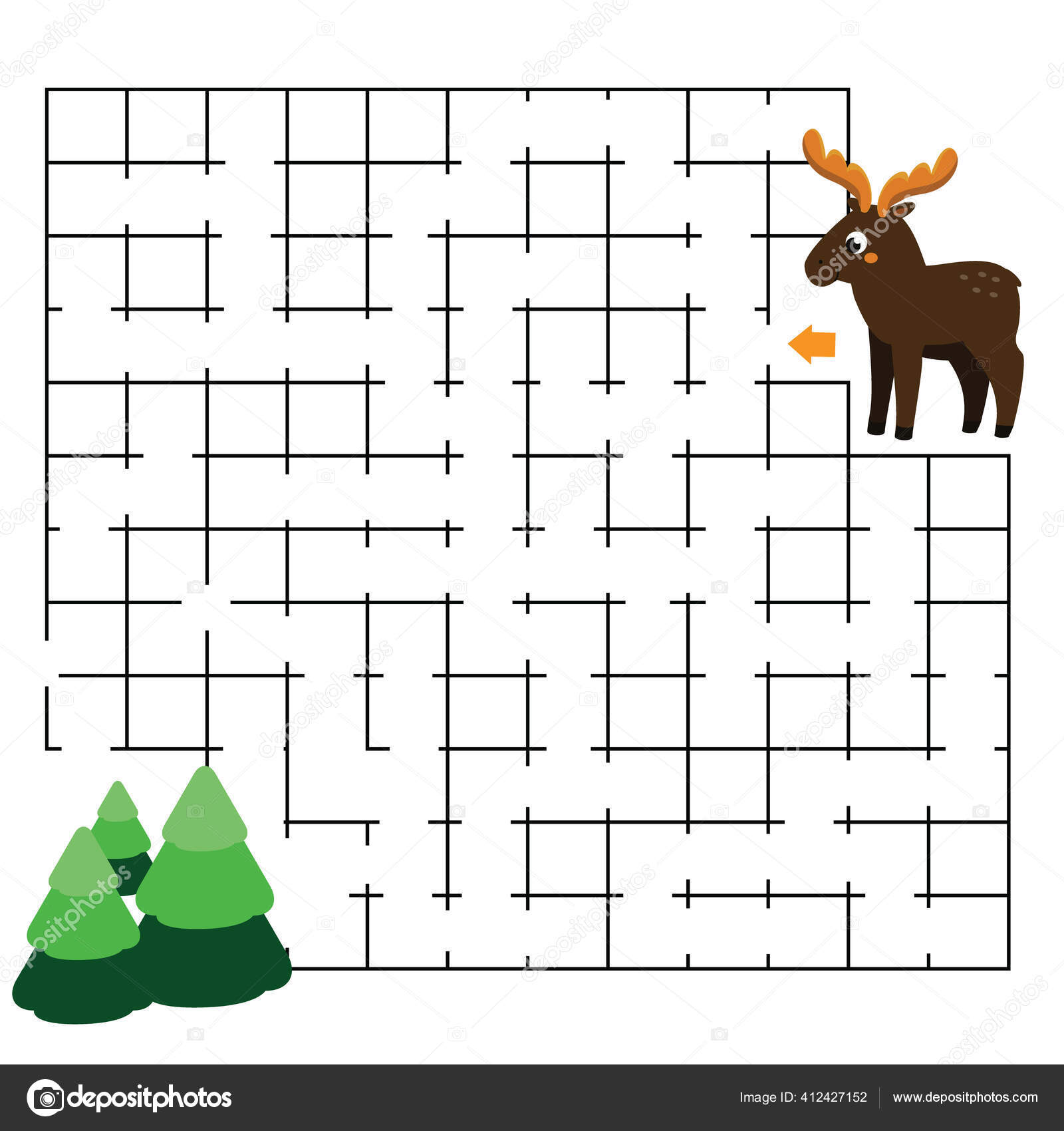 Maze Puzzle Help Elk Find Way Activity Toddlers Educational Children Stock Vector Image by ©ksuklein #412427152 Maze Puzzle Help Elk Find Way Activity Toddlers Educational Children Stock Vector Image by ©ksuklein #412427152