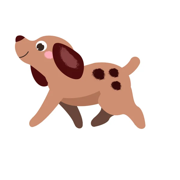 漫画の犬 かわいいペット動物のキャラクター ベクトルクリップアート — ストックベクタ