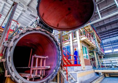 Fabrikada beton bloklar için otomatik klavye açıldı