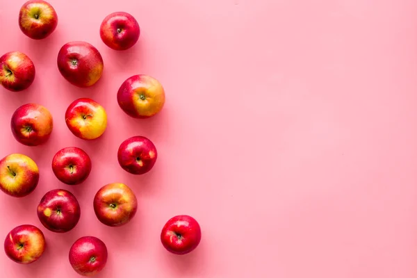 Group of red apples - top view, space for text — Stock Photo, Image