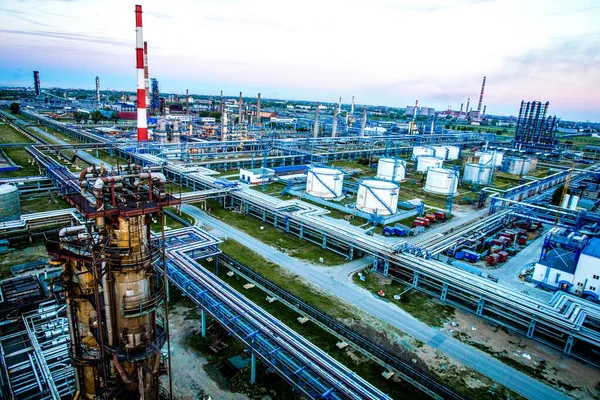 Pipes and buildings of factory — Stock Photo, Image