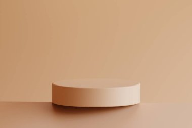 Vitrin ürünleri veya consepsler için minimalist bir 3D podyum