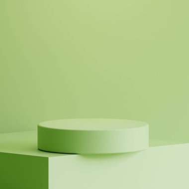 Arka planda tek podyumu olan minimalist bir gösteri.