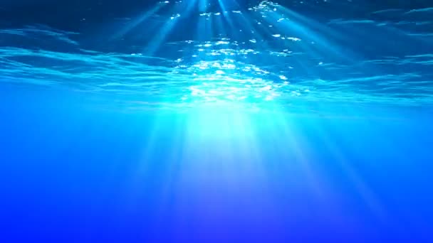 Bucle Bajo Agua Animación Luz Solar — Vídeo de stock