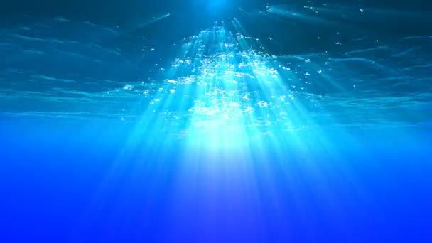 环状水下海洋阳光动画 — 图库视频影像
