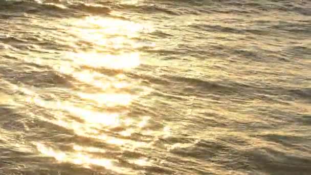 Pôr Sol Ondas Oceano Dourado Califórnia Eua — Vídeo de Stock