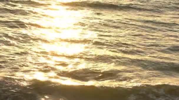 Pôr Sol Ondas Oceano Dourado Califórnia Eua — Vídeo de Stock