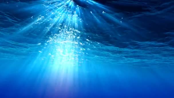 Петля Підводне Сонячне Світло Анімація — стокове відео