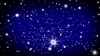 Kar Taneleri Canlandırma Döngüsü Mavi Arkaplan