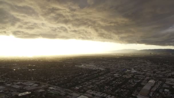 Nuvens Tempestuosas Sobre Los Angeles Culver City Baldwin Hills Sunset — Vídeo de Stock