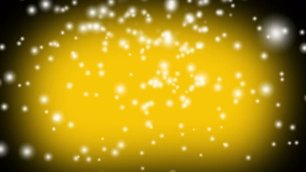 Winter Schnee Animation Schleife Hintergrund Gelb — Stockvideo