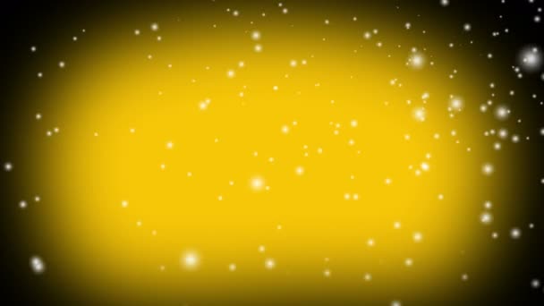 Invierno Animación Nieve Bucle Fondo Amarillo — Vídeos de Stock