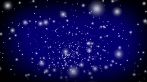 Invierno Animación Nieve Bucle Navidad Fondo Azul — Vídeo de stock