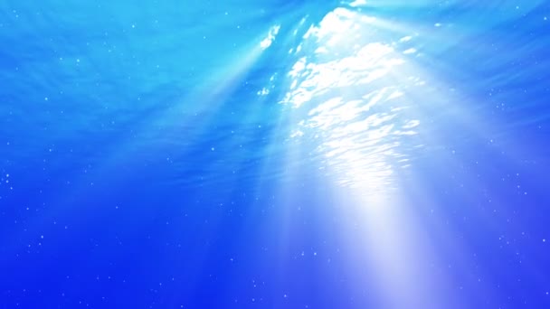 Animační Smyčka Podmořských Bublin Slunečních Paprsků — Stock video