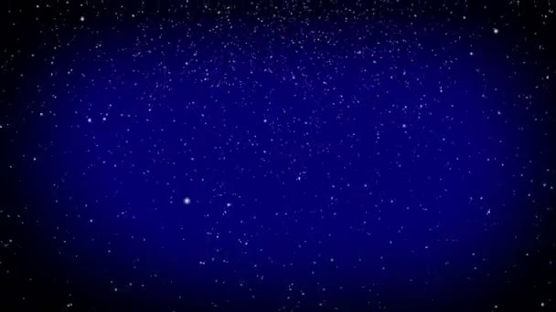Invierno Animación Nieve Bucle Navidad Fondo Azul — Vídeo de stock