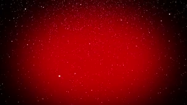 Sneeuwvlokken Animatie Loop Achtergrond Rood — Stockvideo
