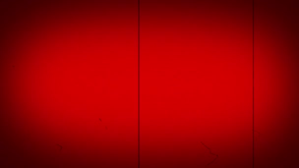 Gamla Film Buller Och Repor Loop Animation Bakgrund Röd — Stockvideo