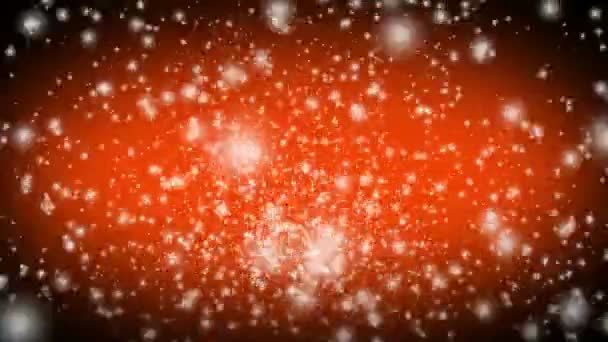 冬の雪アニメーションループクリスマスの背景オレンジ — ストック動画