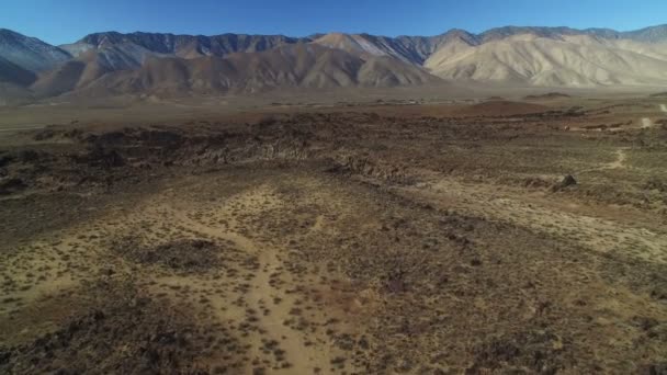 Vulkanikus Rock Formation Aerial Shot Volcano Eastern Sierra California Amerikai — Stock videók