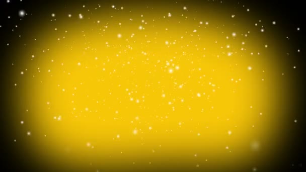 Vinter Snö Animation Loop Bakgrund Gul — Stockvideo