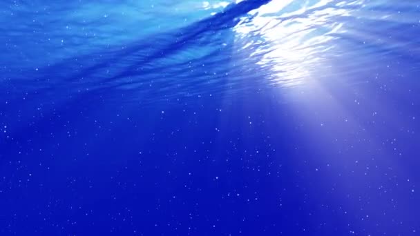 Underwater Bubbles Sun Rays Animation Loop — Stock Video