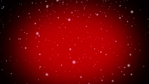 Invierno Animación Nieve Loop Fondo Navidad Rojo — Vídeo de stock