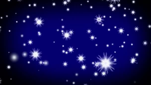 Big Snowflakes Animation Boucle Fond Bleu — Video