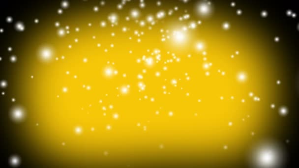 Winter Snow Animation Loop Background Yellow — Stock Video