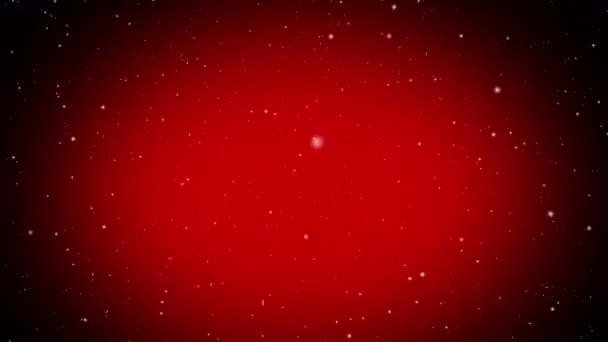 Invierno Animación Nieve Loop Fondo Navidad Rojo — Vídeo de stock