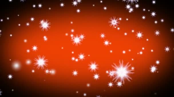 Flocons de neige Animation Boucle Arrière-plan Orange