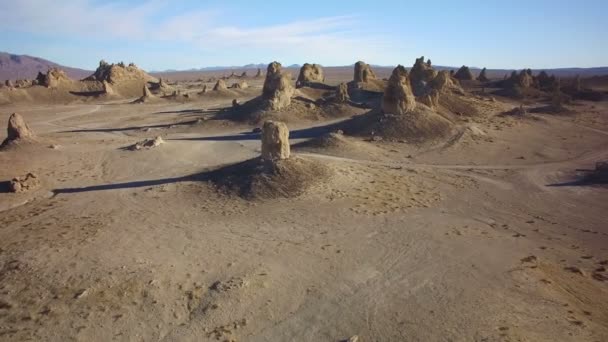 Trona Pináculos Formação Rocha Deserto Mojave Perto Vale Morte Califórnia — Vídeo de Stock