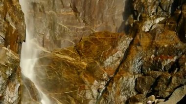 Yosemite Ulusal Parkı Bridalveil 96fps Düşüşü Yavaş Hareket Şelaleleri Kaliforniya ABD