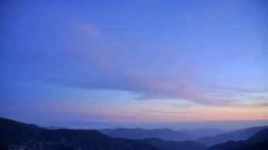 San Gabriel Dağları Ulusal Anıt Sunset HDR Zaman Dönemi Sihirli Saatler Kaliforniya ABD