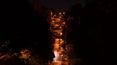 San Francisco Lombard Caddesi Gece Süreleri California ABD