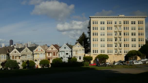 San Francisco Alamo Square California Estados Unidos — Vídeo de stock