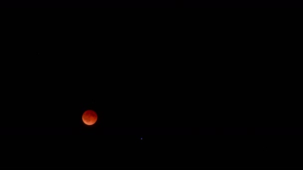 Lunar Eclipse 2014 Måne Och Moln April — Stockvideo