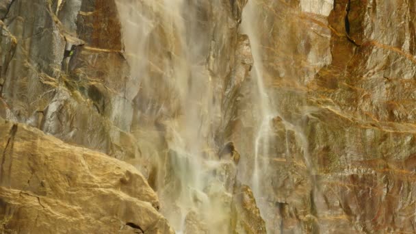 Parque Nacional Yosemite Queda Bridalveil Califórnia Eua — Vídeo de Stock