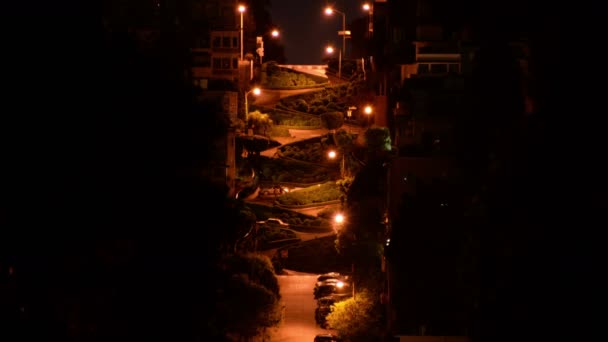 San Francisco Lombard Street Time Lapse Zoom Out Καλιφόρνια Ηπα — Αρχείο Βίντεο