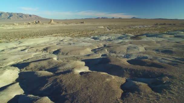 Trona Pinnacles Kaya Kuleleri Mojave Çölü Nde Ölüm Vadisi Nin — Stok video